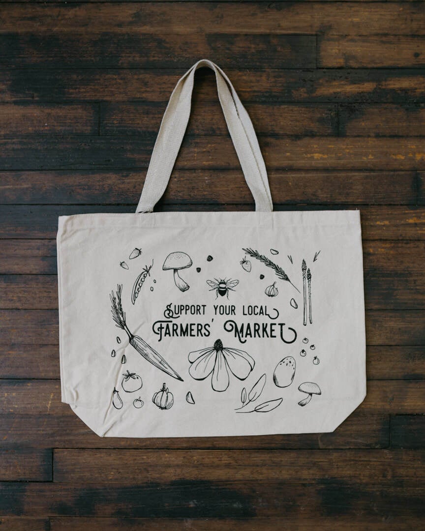 Farmers market tote online bag